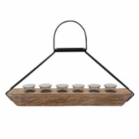 24  6-Tealight Holders W/ Handle, White Wash