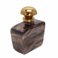 16 H Glass Decanter W/ Knob, Black