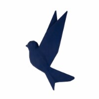 Resin 8  Origami Bird Wall Decor, Navy