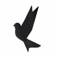 Resin 8  Origami Bird Wall Decor, Black