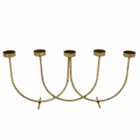 Metal 18  5-Votive Candle Holde, Gold Leaf
