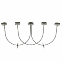 Metal 18  5-Votive Candle Holde, Silver Leaf