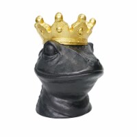 Resin 12  Gecko W/ Crown, Black