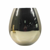 Glass 8 H Metallic Vase, Gold