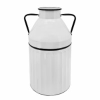Metal 24 H Milk Bucket, White