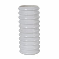 Glass, 14 H, Scallop Vase, White