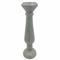Cer, 15 H Candle Holder, Scratched, Silver