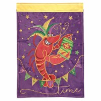 Magnolia Gardens M011348 13 x 18 in. Double Applique Mardi Gras Crawfish Polyester Garden Fla