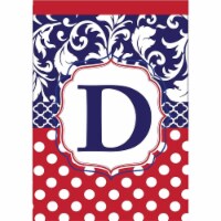 Dicksons 1043 Garden - Monogram 'D' Red, White & Blue