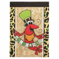 Magnolia Gardens M011395 13 x 18 in. Double Applique Kiss Me Crawfish Burlap & Print Garden F