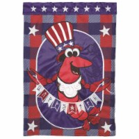 Magnolia Gardens M011396 13 x 18 in. Double Applique Happy 4th Crawfish Polyester & Print Gar