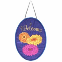 Magnolia Gardens M300089 30 x 44 in. Door Bann Gerber Daisy Welcome Polyester Double Applique
