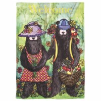 Magnolia Gardens M001412 29 x 42 in. Double Applique Welcome Black Bear Polyester & Print Gar