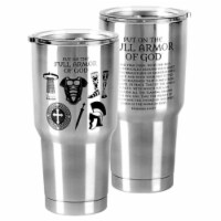 Dicksons SSTUM-8 30 oz Armor of God Large Stainless Steel Tumbler