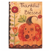 Magnolia Gardens 8138 13 x 18 in. Print Tkful & Blesed Pumkin Polyester Garden Flag