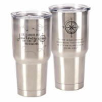 Dicksons SSTUM-9 8 x 4 in. 30 oz Stainless Steel Large Tumbler - Life is About the Journey &
