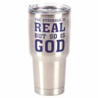 Dicksons SSTUM-12 8 x 4 in. 30 oz Stainless Steel Tumbler with Lid - The Struggle is Real But
