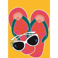 Magnolia Garden Flags M000005 29 x 42 in. Sunglasses & Flip Flops Burlap Garden Flag, Large