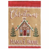 Magnolia Gardens M011454 13 x 18 in. Nanas Gingerbread House Double Applique Garden Flag