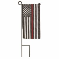 Magnolia Gardens M040090 4 x 8 in. Thin Red Line-Firefighter Mini Double Applique Garden Flag