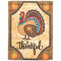 Magnolia Gardens M070124 30 x 44 in. Turkey Thankful Printed Garden Flag - Large