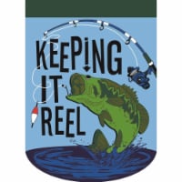 Magnolia Garden Flags M010026 13 x 18 in. Fishing Keeping it Reel Polyester Garden Flag