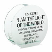 Dicksons MCH12SR Tealight Holder I Am The Light John 8:12