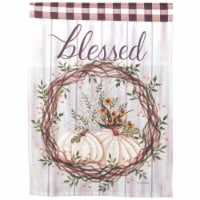 Magnolia Gardens M070167 30 x 44 in. Blessed Pumpkin Wreath Polyester Flag - Large