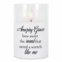 Dicksons PGC-04-18SWH LED Candle Amazing Grace How Sweet 4in