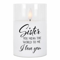 Dicksons PGC-04-24WH LED Candle Sister You Mean The World 4in