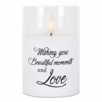 Dicksons PGC-04-26WH LED Candle Wishing Beautiful Moments 4in