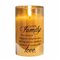 Dicksons PGC-05-10GD LED Candle Our Family Is Circle 5in Gold