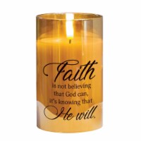 Dicksons PGC-05-12SGD LED Candle Faith Is Not Believing 5in