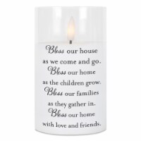 Dicksons PGC-05-16SWH LED Candle Bless Our House As We 5in