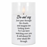 Dicksons PGC-05-18SWH LED Candle Do Not Cry Just 5in White