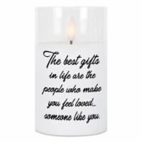 Dicksons PGC-05-20WH LED Candle Best Gifts In Life Are 5in