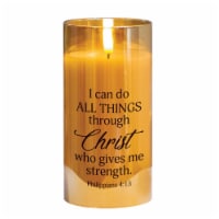 Dicksons PGC-06-16SGD LED Candle I Can Do All Phil 4:13 6in