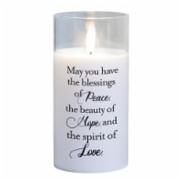 Dicksons PGC-06-19SWH LED Candle May You Have Blessings 6in
