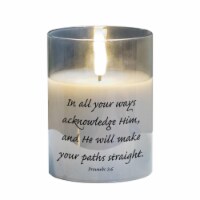 Dicksons PGC-04-37SGY LED Candle In All Your Ways Prov 3:6 4in