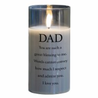 Dicksons PGC-06-33SGY LED Candle Dad You Are Blessing 6in Grey
