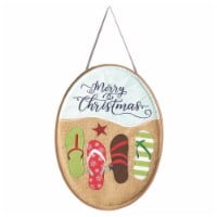Magnolia Gardens M300079 30 x 44 in. Door Bann Mry Christmas Sandles Blap Double Applique Gar