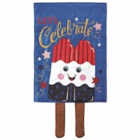 Dicksons M010127 13 x 24 in. Flag Double Applique Popcicle Rwb Stick Polyester Garden