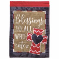 Dicksons FLAG-2057 Flag Double Applique Blessings To All Who Blap Garden