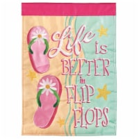 Dicksons M011142 13 x 18 in. Flag Double Applique Flip Flops Polyester Garden