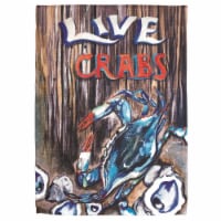 Magnolia Gardens M070096 30 x 44 in. Print Live Crabs Polyester Garden Flag - Large