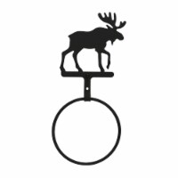 Home Decorative Indoor Black Moose Design - Towel Ring