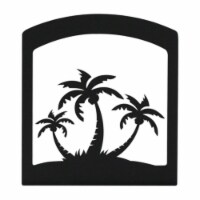 Village Wrought Iron NH-139 Triple Palm Tree Napkin Holder