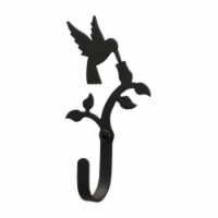 Village Wrought Iron WH-18-S Hummingbird Wall Hook Small - Black