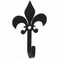 Village Wrought Iron WH-121-XS Fleur-de-Lis Wall Hook Extra Small - Black
