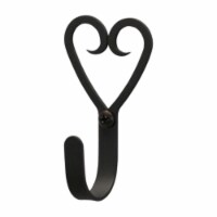 Village Wrought Iron WH-51-XS Heart Wall Hook Extra Small - Black